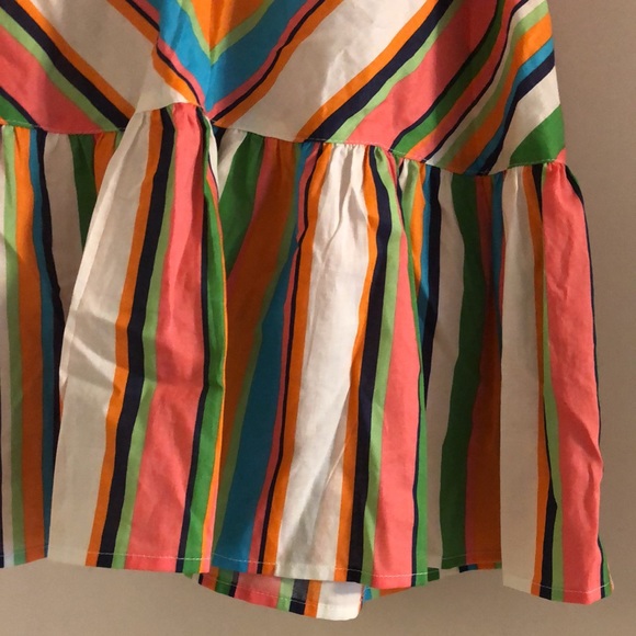 Red Camel colorful striped faux halter babydoll top- size M- NWT - Picture 3 of 7